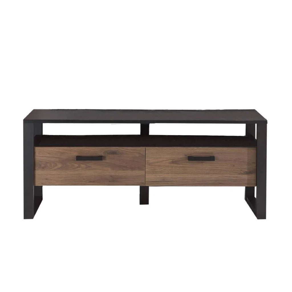 Nordi Wooden TV Cabinet in Okapi Walnut and Black Matt - 151cm