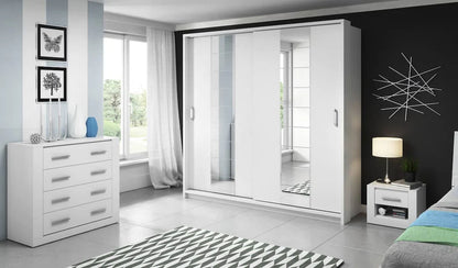 Arti AR-14 Large Wardrobe With 2 Sliding Doors in Matt White