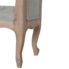 Cuisine Chaise Carved French Style Mud Linen Bench