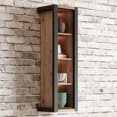 Aktiv Wooden Wall Shelf Oak Taurus and Black Matt - 35cm