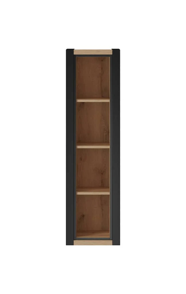 Aktiv Wooden Wall Shelf Oak Taurus and Black Matt - 35cm