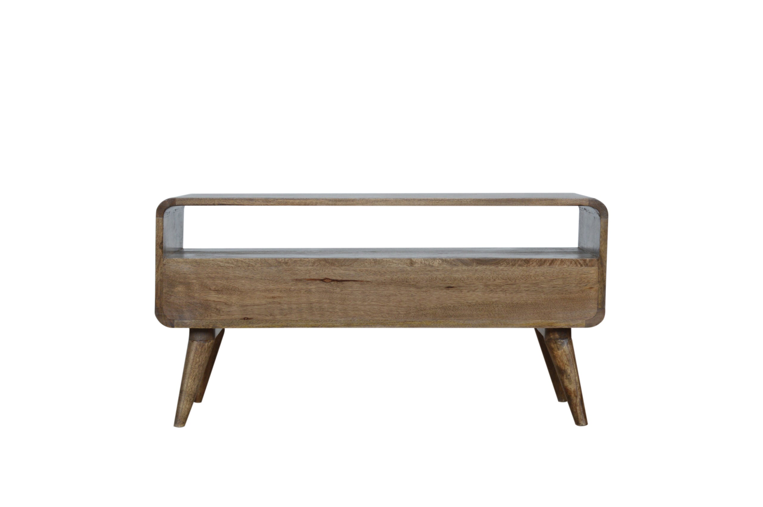 VerveVision Curved Grey Washed TV Stand