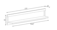 Evora Wooden Wide Wall Shelf in Abisko Ash