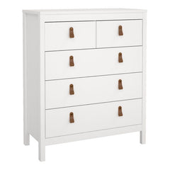 Barcelona Package - Bedside Table 2 drawers + Chest 3+2 drawer + Wardrobe with 2 doors in White - Furniture One Shop