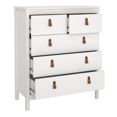 Barcelona Package - Bedside Table 2 drawers + Chest 3+2 drawer + Wardrobe with 2 doors in White - Furniture One Shop