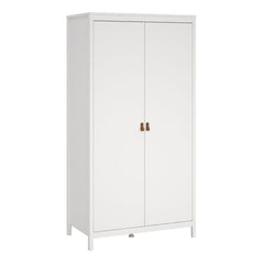 Barcelona Package - Bedside Table 2 drawers + Chest 3+2 drawer + Wardrobe with 2 doors in White - Furniture One Shop
