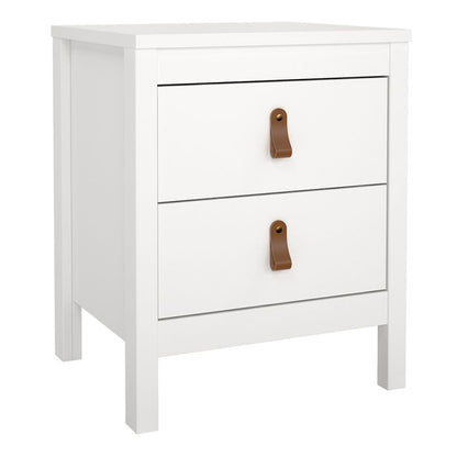 Barcelona Package - Bedside Table 2 drawers + Chest 3+2 drawer + Wardrobe with 3 doors in White