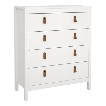 Barcelona Package - Bedside Table 2 drawers + Chest 3+2 drawer + Wardrobe with 3 doors in White