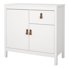 Barcelona Sideboard 2 Doors 1 Drawer in White - Furniture One Shop