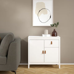 Barcelona Sideboard 2 Doors 1 Drawer in White - Furniture One Shop