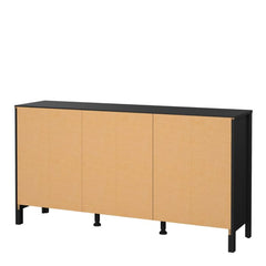 Barcelona Sideboard 2 Doors 3 Drawers in Matt Black - Furniture One Shop