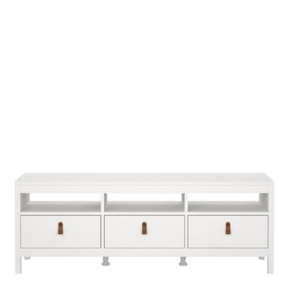 Barcelona Tv Unit 3 Drawers in White