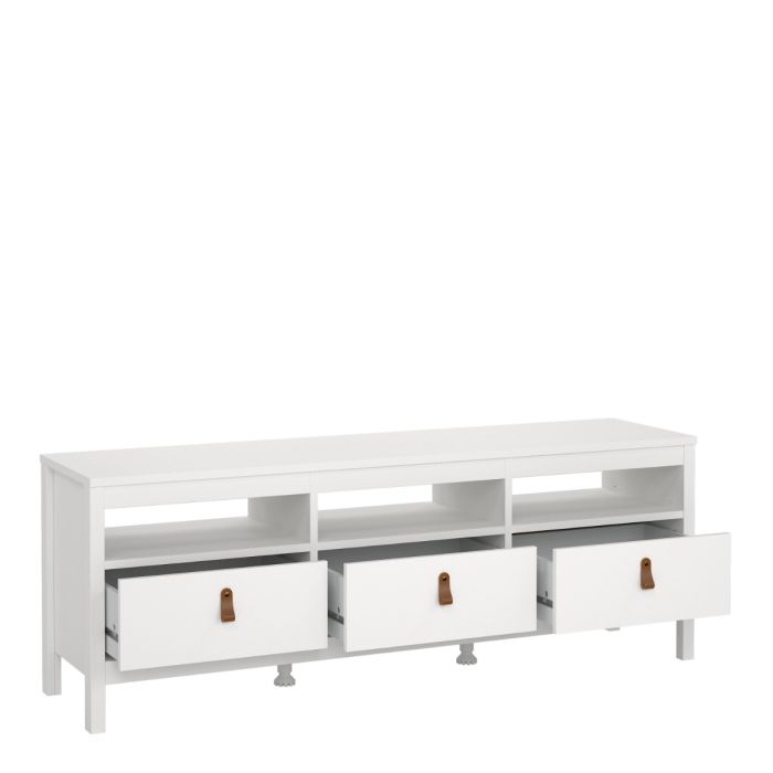 Barcelona Tv Unit 3 Drawers in White