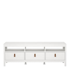 Barcelona Tv Unit 3 Drawers in White