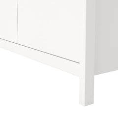 Barcelona Wardrobe with 2 Doors in White - Furniture One Shop
