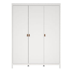 Barcelona Wardrobe with 3 Doors in White - Furniture One Shop