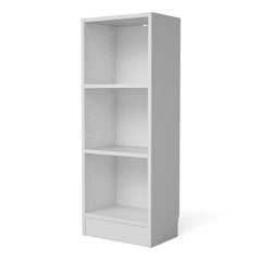 Basic Low Narrow Bookcase (2 Shelves) in White - Furniture One Shop