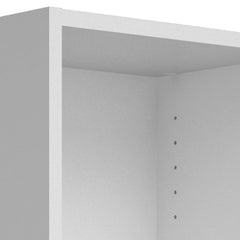 Basic Low Narrow Bookcase (2 Shelves) in White - Furniture One Shop