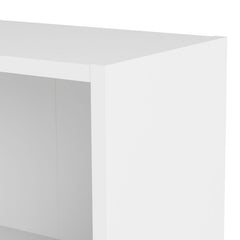 Basic Low Wide Bookcase (2 Shelves) in White - Furniture One Shop
