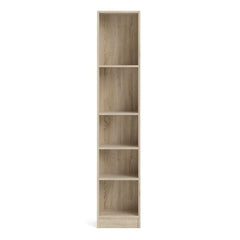 Basic Tall Narrow Bookcase (4 Shelves) in Oak - Furniture One Shop
