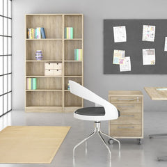 Basic Tall Wide Bookcase (4 Shelves) in Oak - Furniture One Shop
