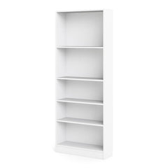 Basic Tall Wide Bookcase (4 Shelves) in White - Furniture One Shop