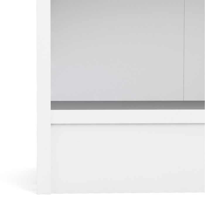 Basic Tall Wide Bookcase (4 Shelves) in White