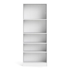 Basic Tall Wide Bookcase (4 Shelves) in White - Furniture One Shop