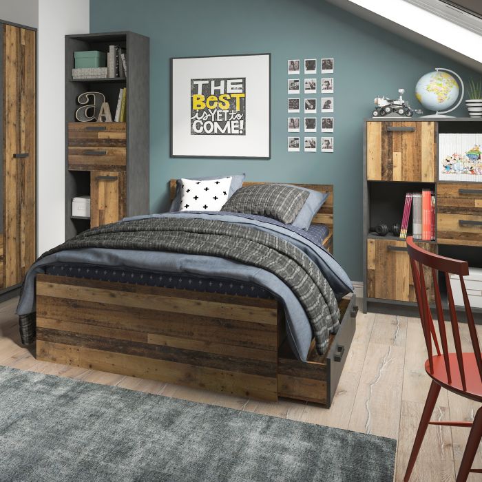 Brooklyn Single Bed 120 cm in Walnut