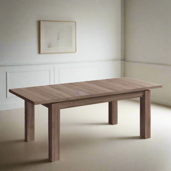 Corona Extending Dining Table in Tabak Oak