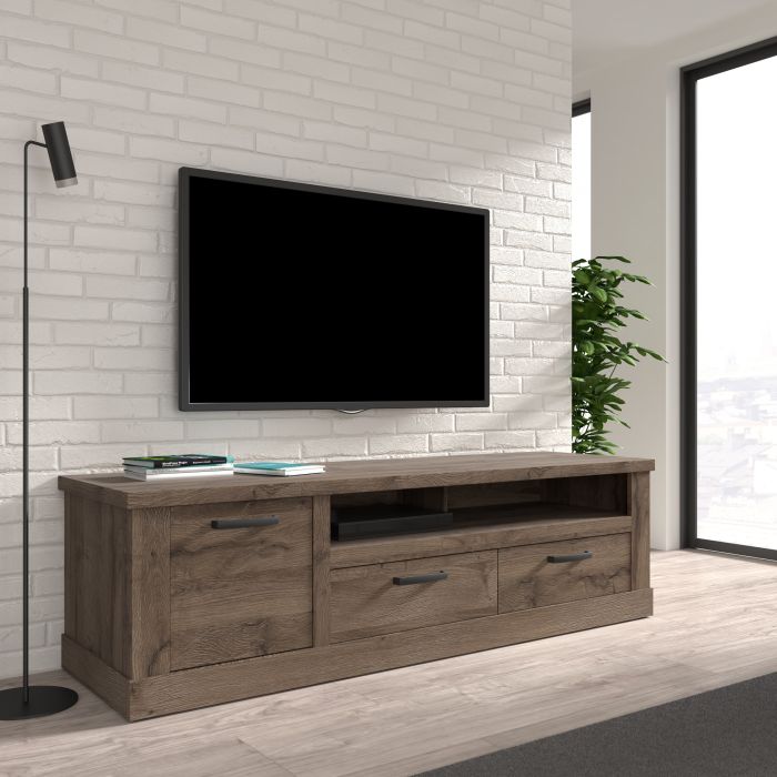 Corona TV Unit  in Tabak Oak