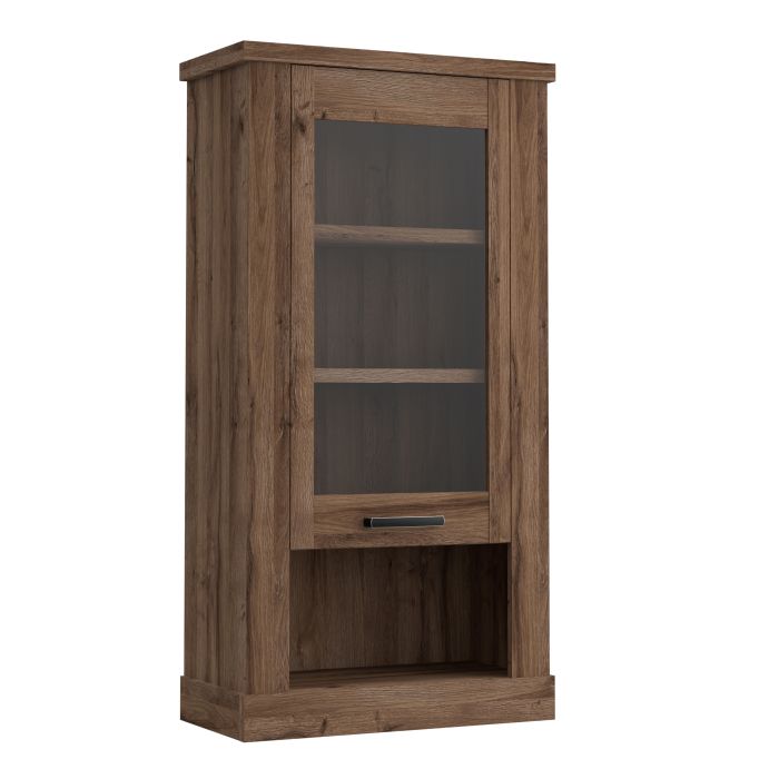 Corona Wall Display cabinet in Tabak Oak