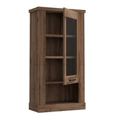 Corona Wall Display cabinet in Tabak Oak - Furniture One Shop