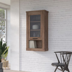 Corona Wall Display cabinet in Tabak Oak - Furniture One Shop