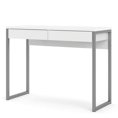 Function Plus Desk 2 Drawers in White High Gloss - Furniture One Shop