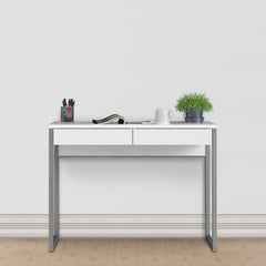 Function Plus Desk 2 Drawers in White High Gloss - Furniture One Shop