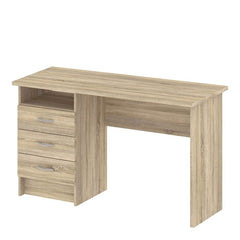 Function Plus Desk 3 Drawers in Oak - Furniture One Shop