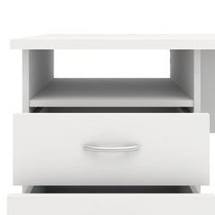 Function Plus Wooden Deskwith 3 Drawers in White