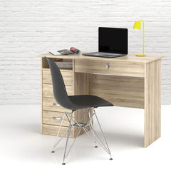 Function Plus Desk 5 Drawers in Oak - Furniture One Shop