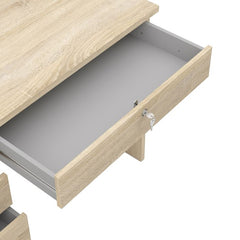 Function Plus Desk 5 Drawers in Oak - Furniture One Shop