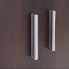 Imperial 2 Door 3 Drawer Glazed Display Cabinet in Dark Mahogany Melamine - Furniture One Shop