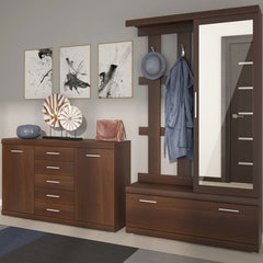 Imperial 2 Door 5 Drawer Sideboard in Dark Mahogany Melamine - Furniture One Shop