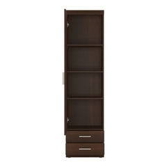 Imperial Tall 1 Door 2 Drawer Narrow Cabinet in Dark Mahogany Melamine - Furniture One Shop