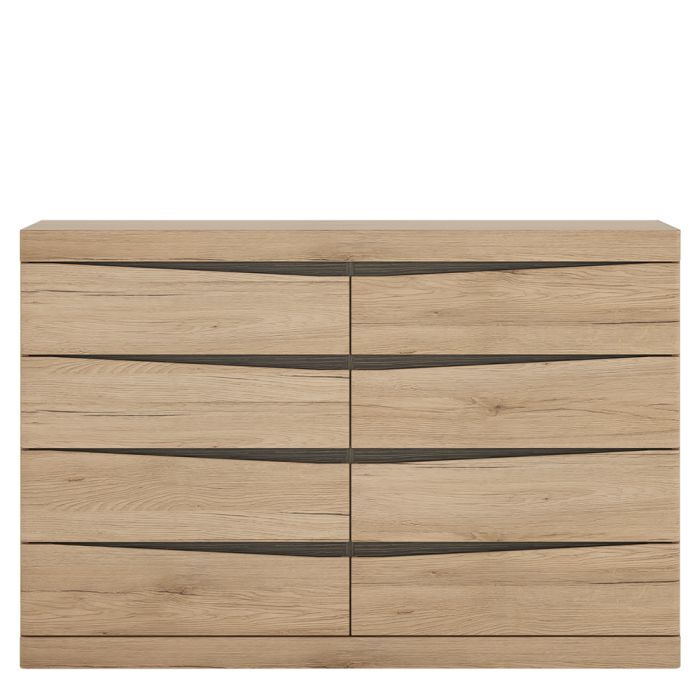 Kensington 4 + 4 Wide Chest of Drawers in Oak