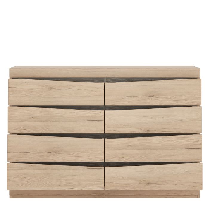 Kensington 4 + 4 Wide Chest of Drawers in Oak