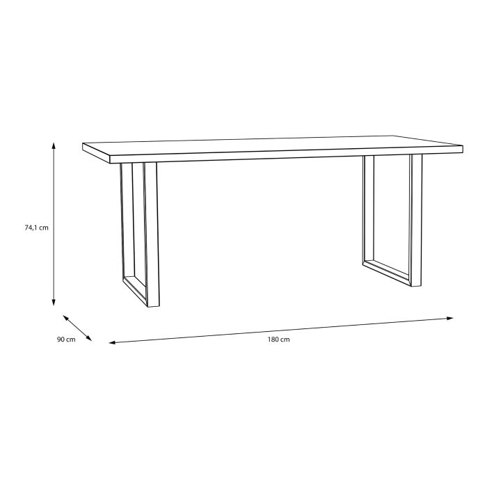 Nikomedes Dining Table in Bartex Oak 