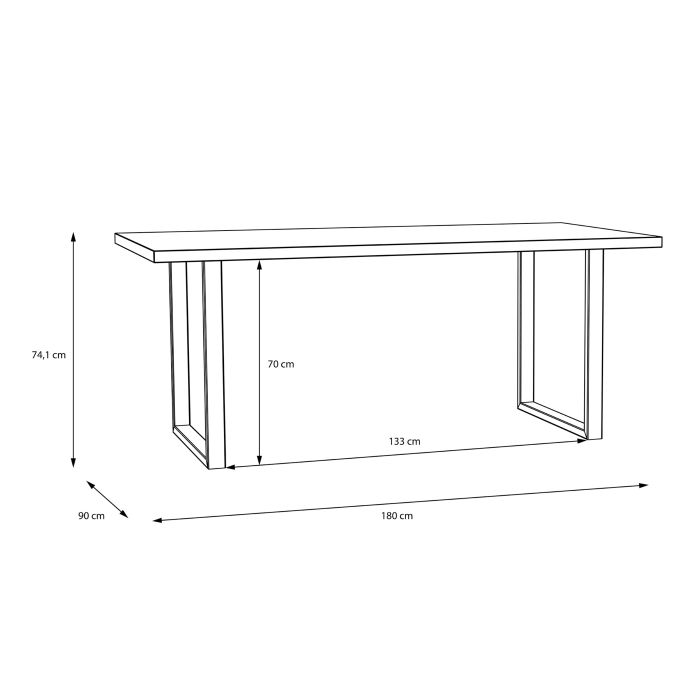 Nikomedes Dining Table in Bartex Oak 