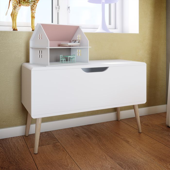 Gaia Toy Box in Pure White