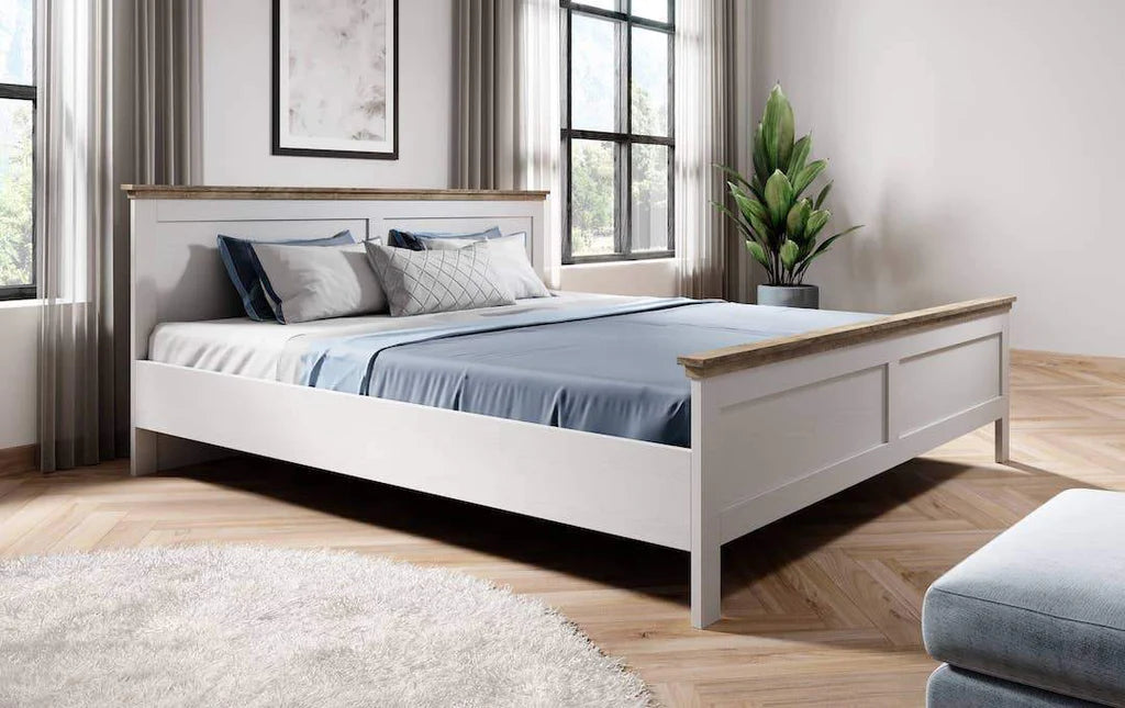 Evora Wooden Super King Size Bed in Abisko Ash and Oak Lefkas