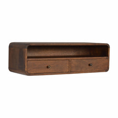 Contemporary Desk Floating Chestnut Open Console - Furniture One Shop